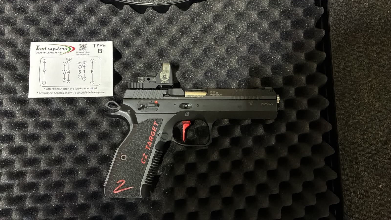 CZ Shadow 2 Target 9mm + Trijicon Red Dot