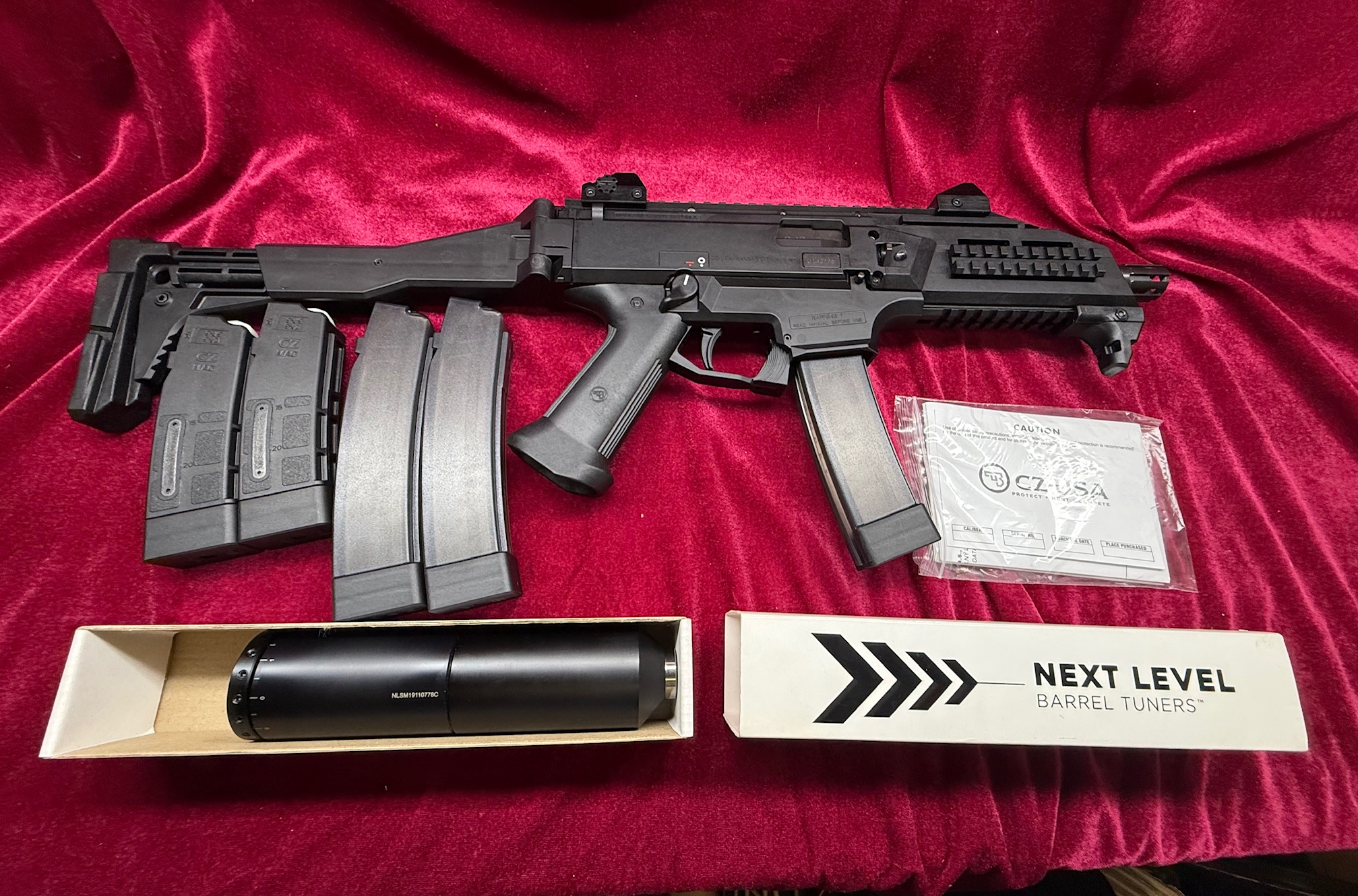 New and unfired CZ Scorpion 9mm Evo 3